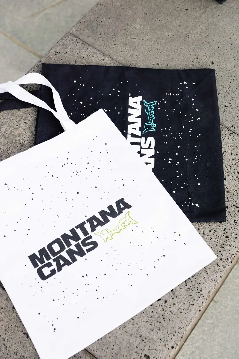 Montana Typo-Logo+Stars Cotton Bag - Natural 5