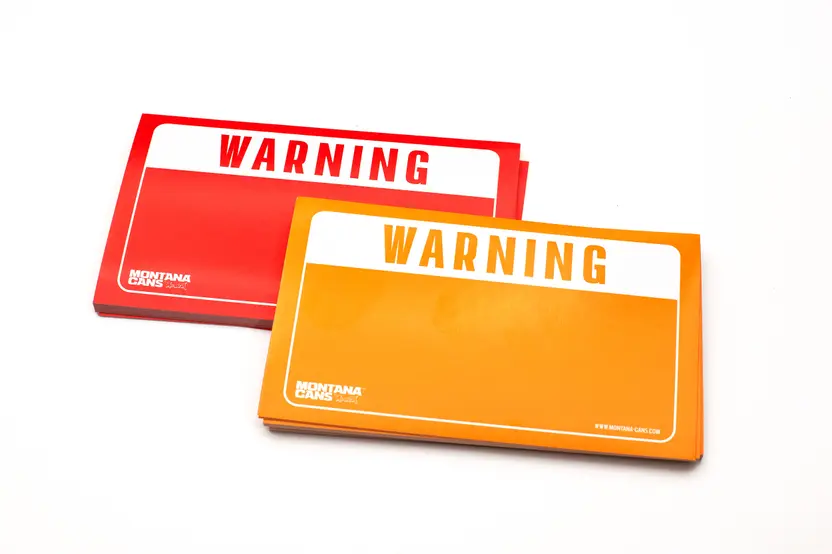 Montana Warning Sticker Pack - Red/Yellow 5