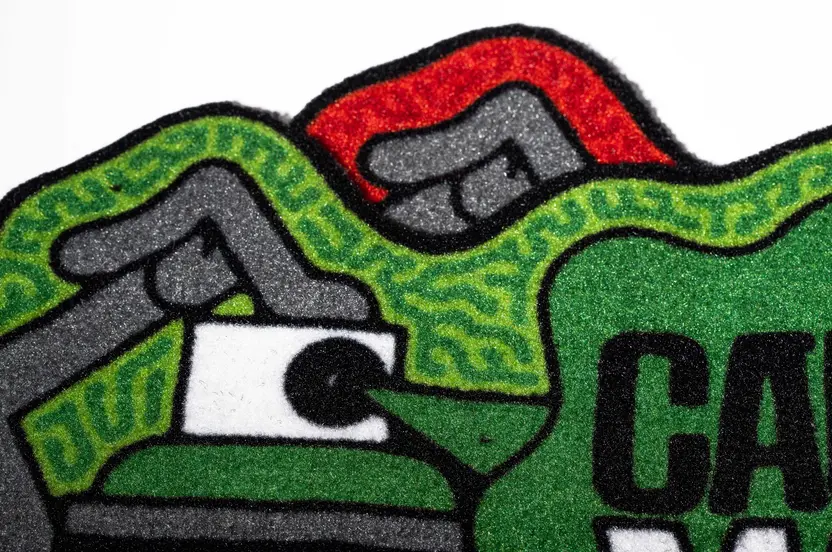 Montana Doormat Caution Wet Paint Green 4