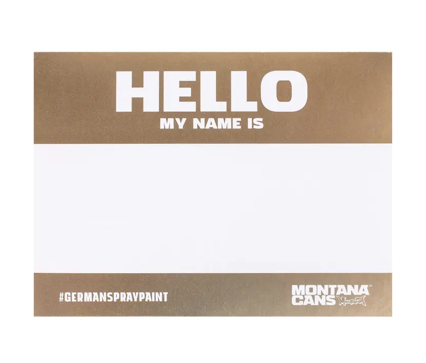 Montana HELLO MY NAME IS... - Metallic Sticker Pack 4