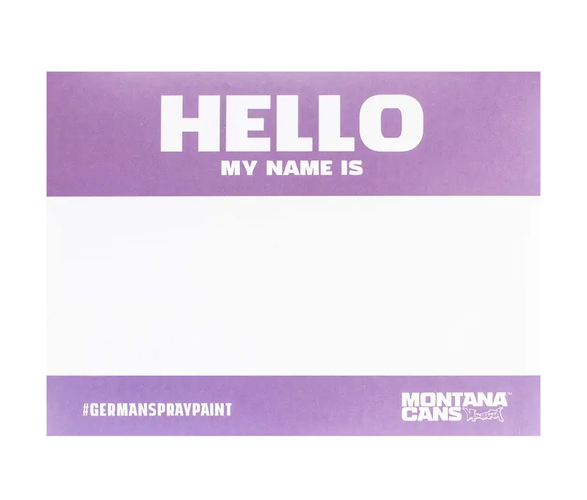Montana HELLO MY NAME IS... - Metallic Sticker Pack 6