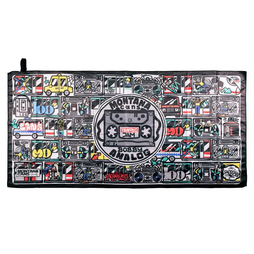 Montana Beach Towel - Traffic Jam by Bobby Analog