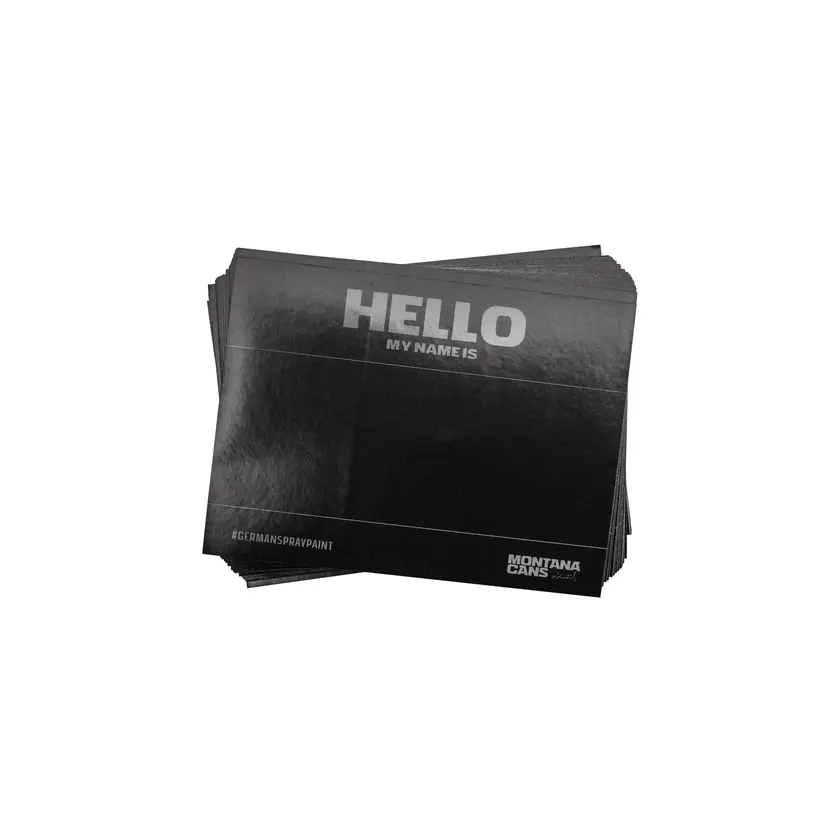 Montana Sticker "Hello my name is..." Black