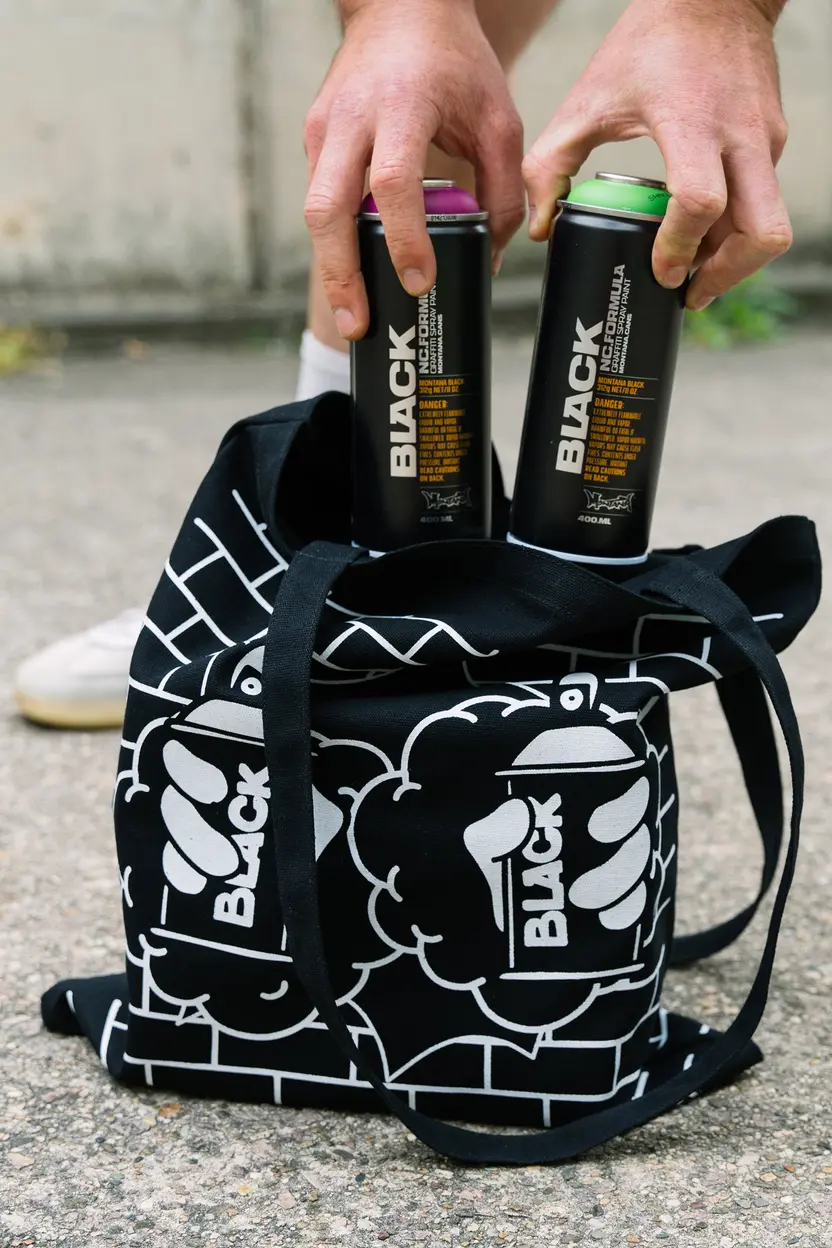 Montana Cotton Bag - "BRICK BLACK" by SUPERSPRAY 4