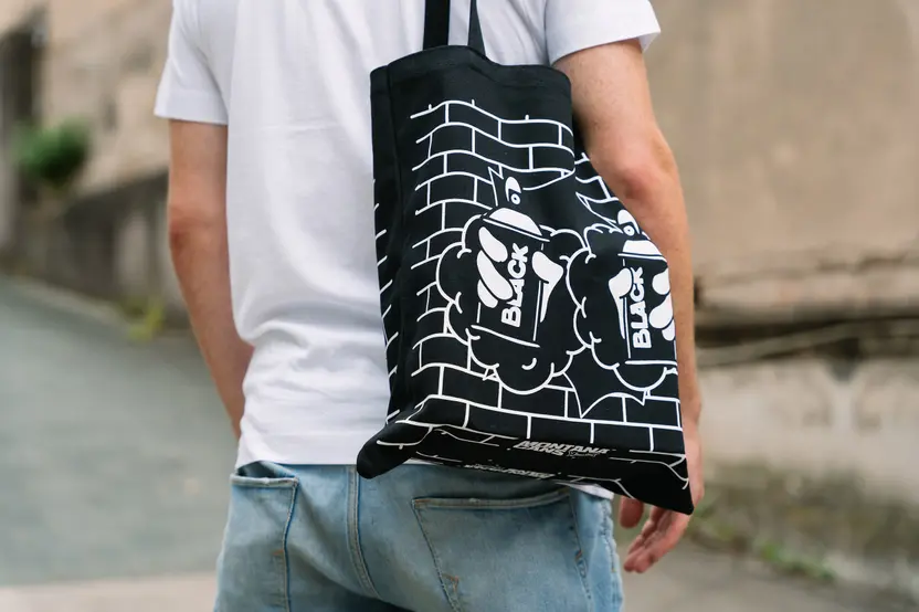 Montana Cotton Bag - "BRICK BLACK" by SUPERSPRAY 2