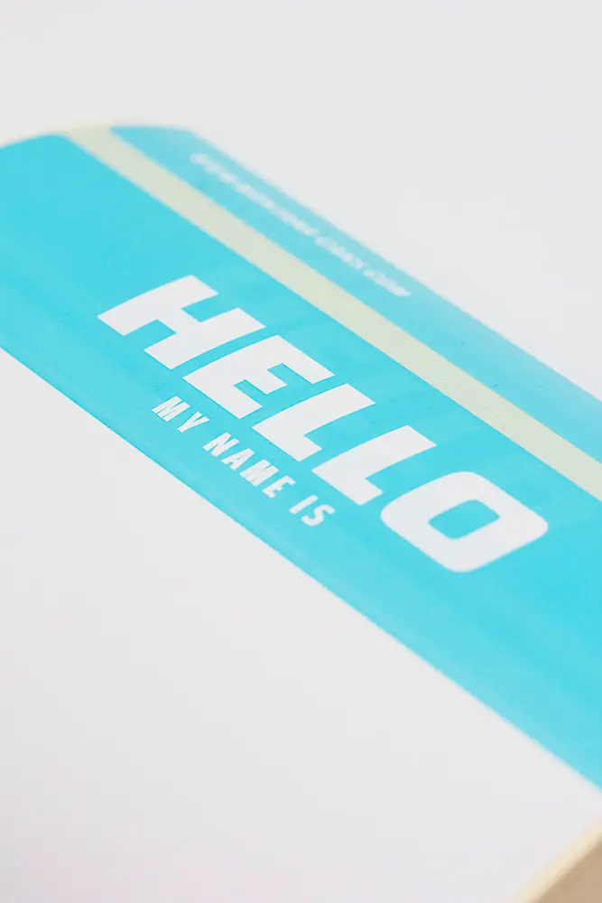 Montana HELLO MY NAME Roll of Stickers 4
