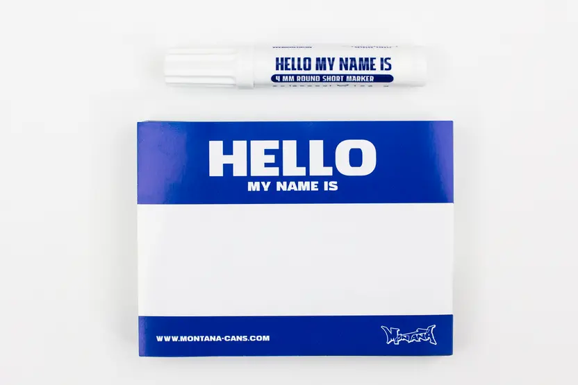 Montana „Hello my name is…“ Sticker Packs + Red & Blue 3