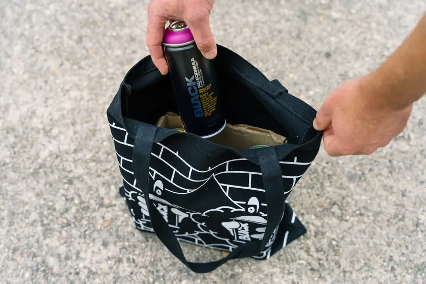 Montana Cotton Bag - "BRICK BLACK" by SUPERSPRAY 3